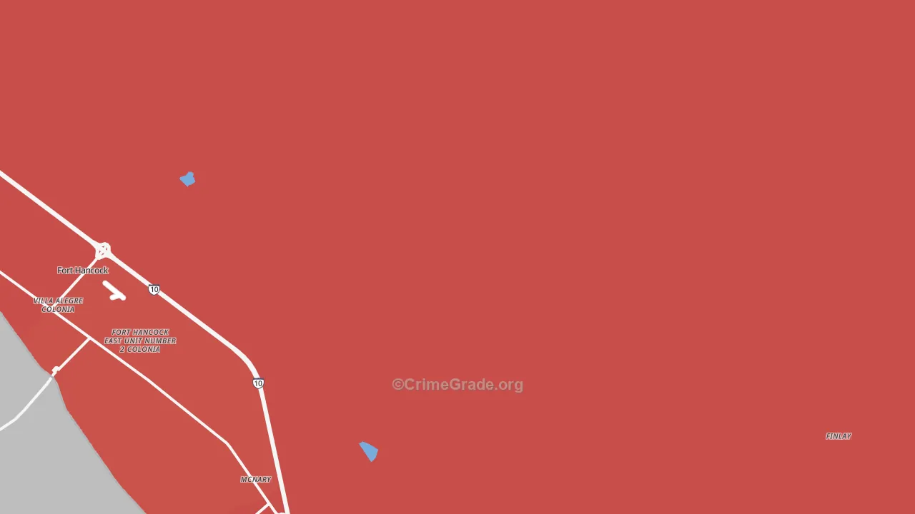 McNary, TX Map of Assault Rates