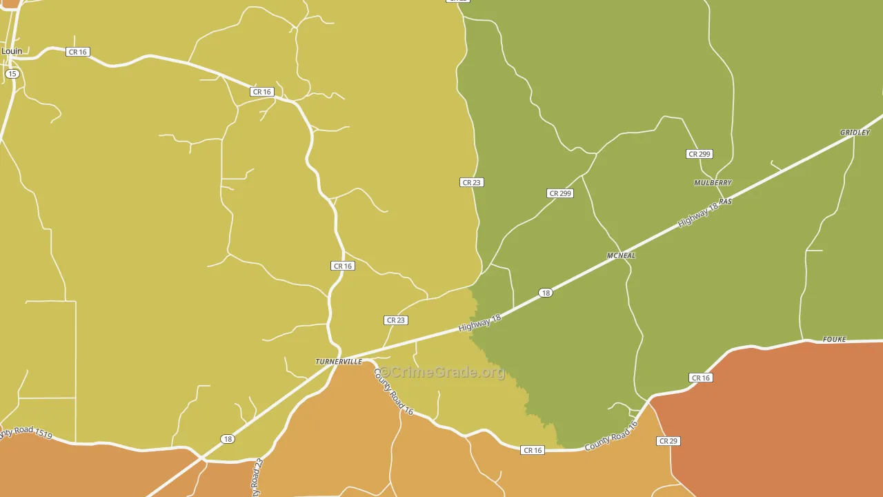 McNeal, MS Map of Assault Rates