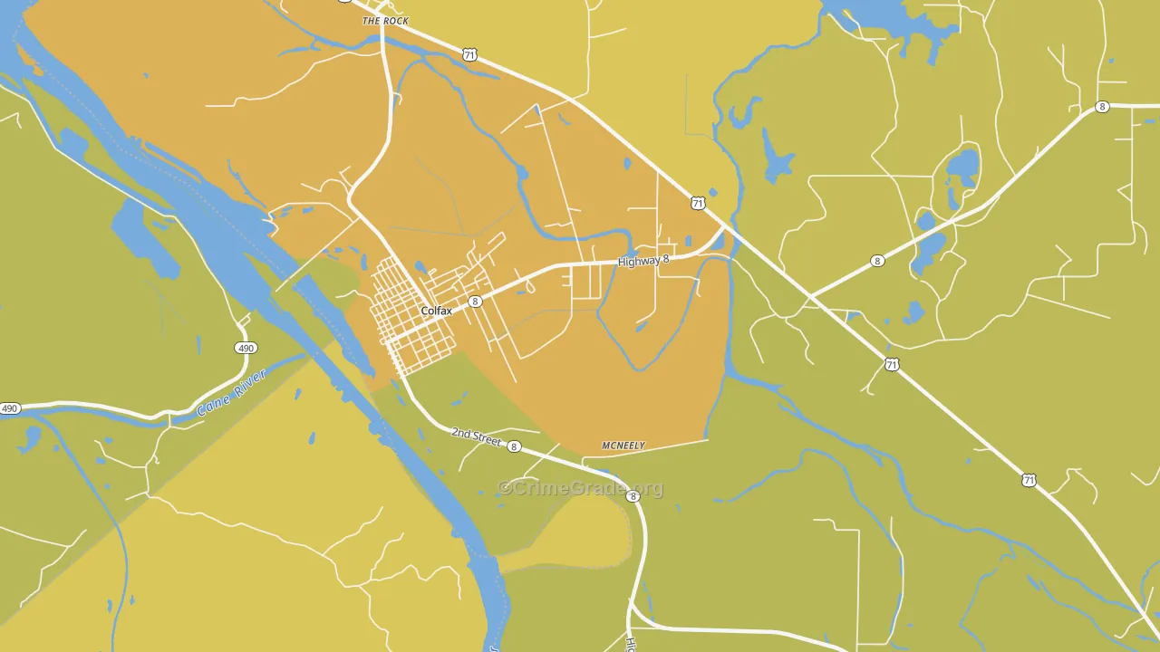McNeely, LA Map of Assault Rates
