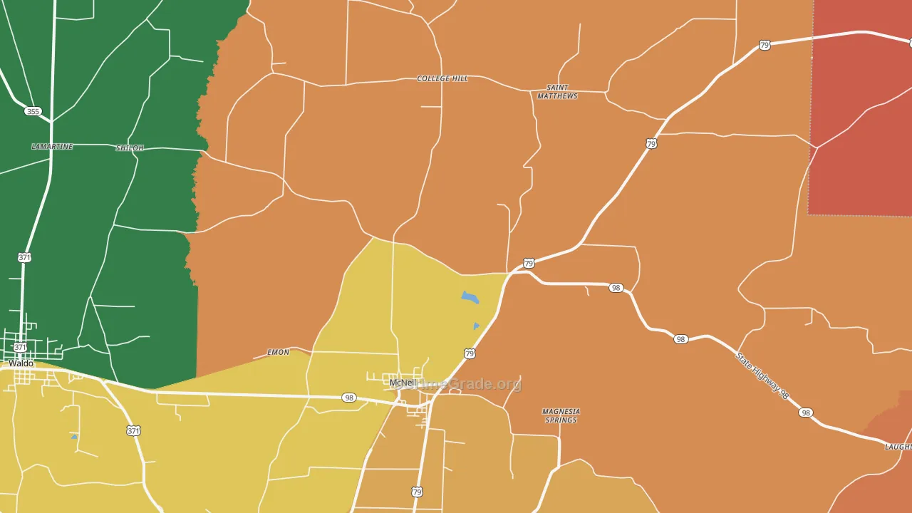 McNeil, AR Map of Assault Rates