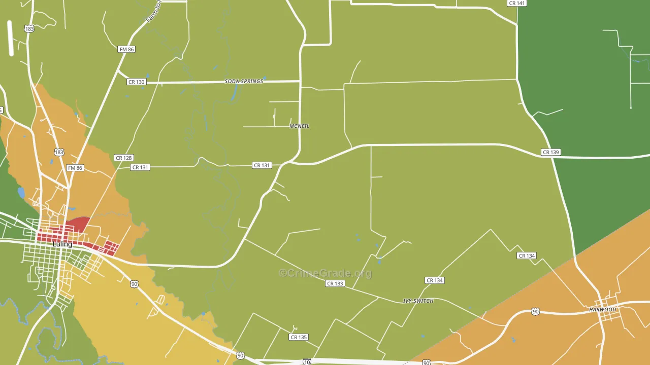 McNeil, TX Map of Assault Rates
