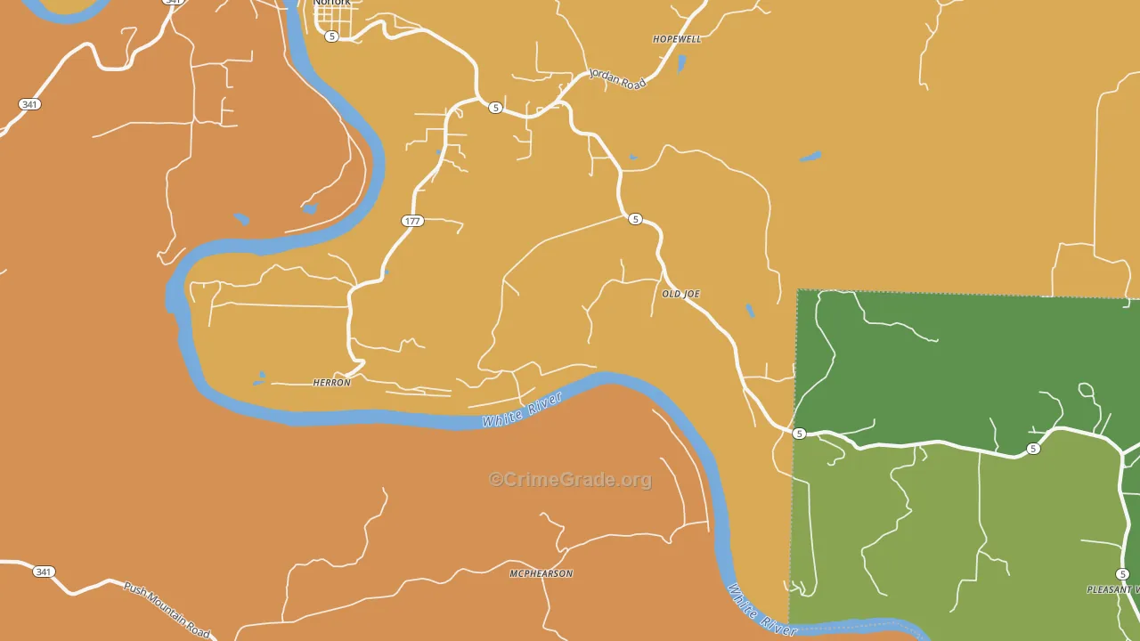 McPhearson, AR Map of Assault Rates