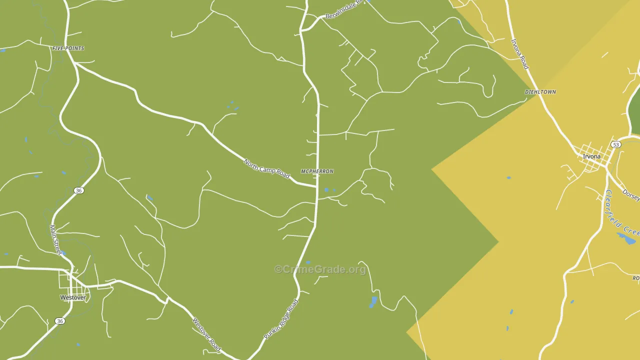 McPherron, PA Map of Assault Rates