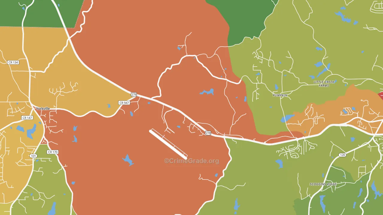 McPherson, GA Map of Assault Rates
