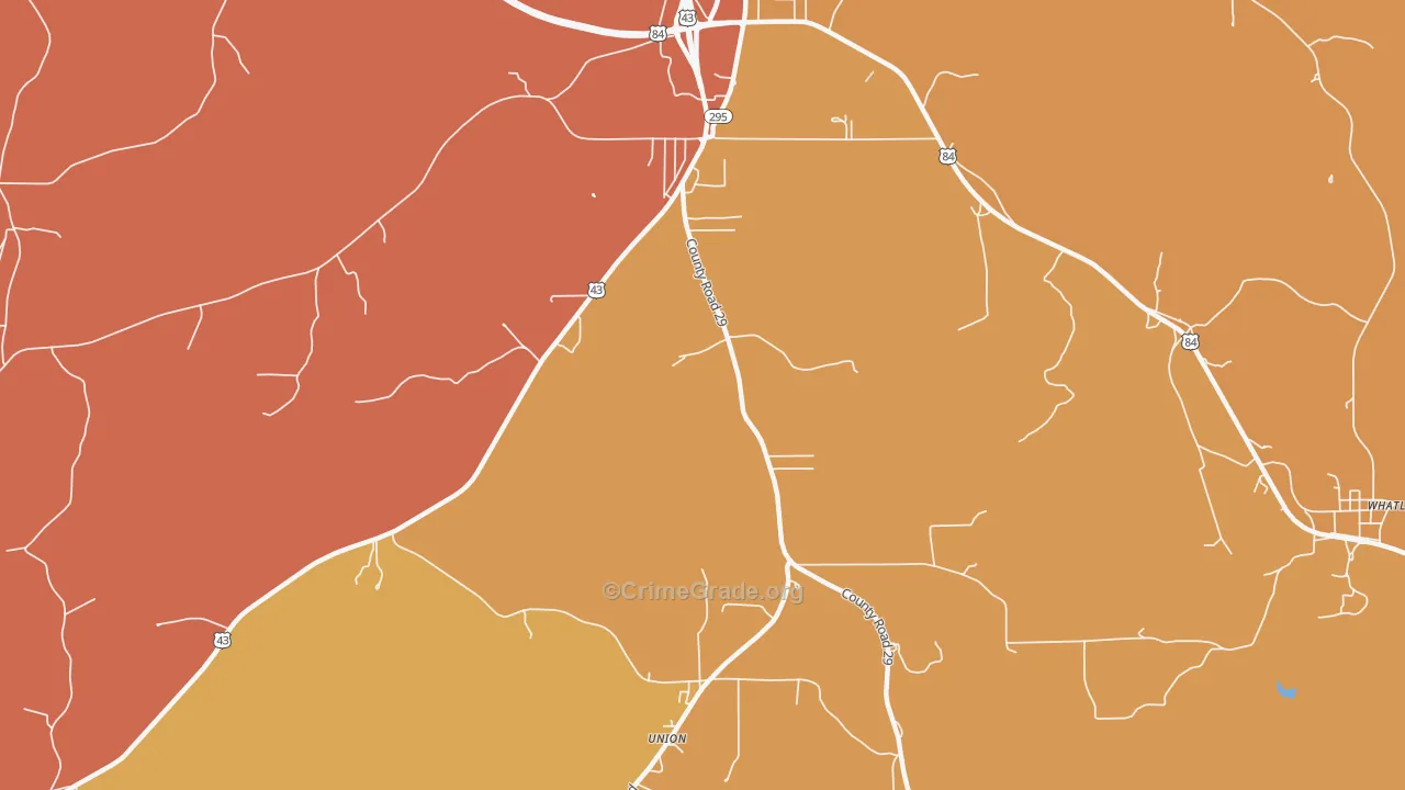 McVay, AL Map of Assault Rates