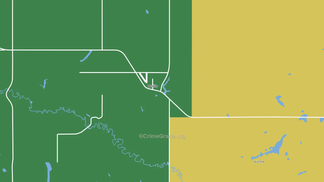 Mcville, ND Map of Assault Rates