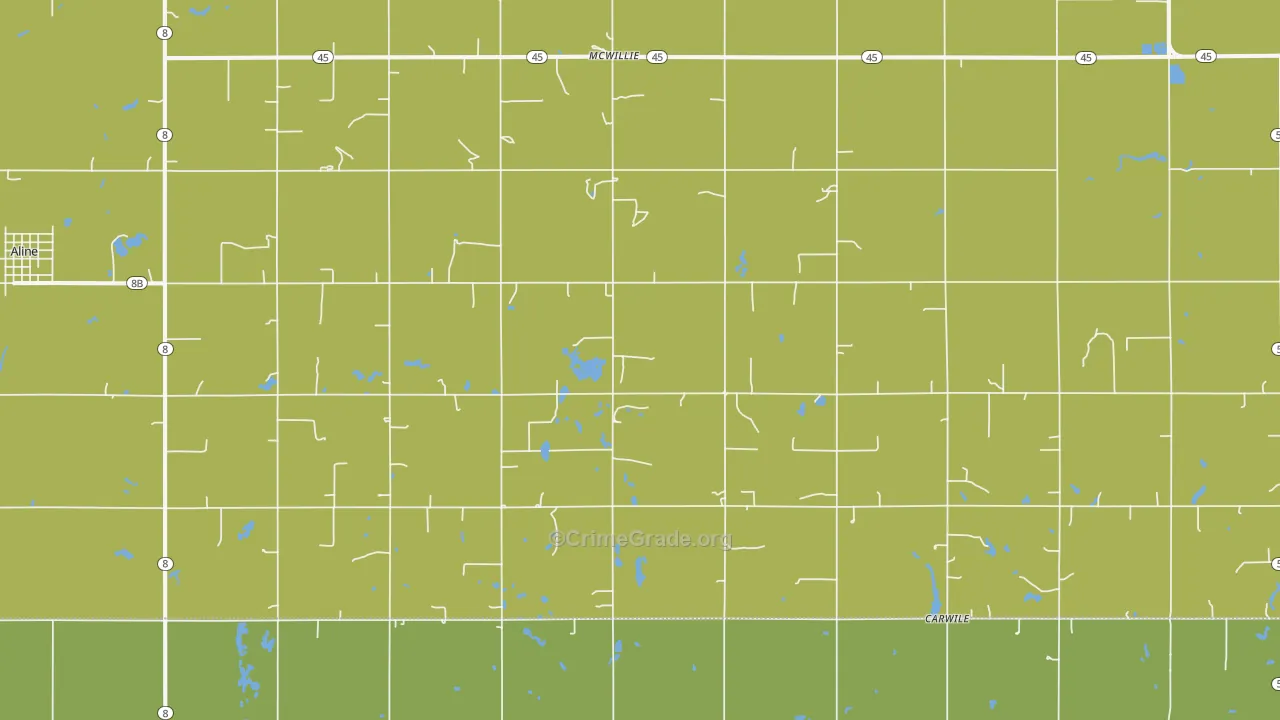 McWillie, OK Map of Assault Rates