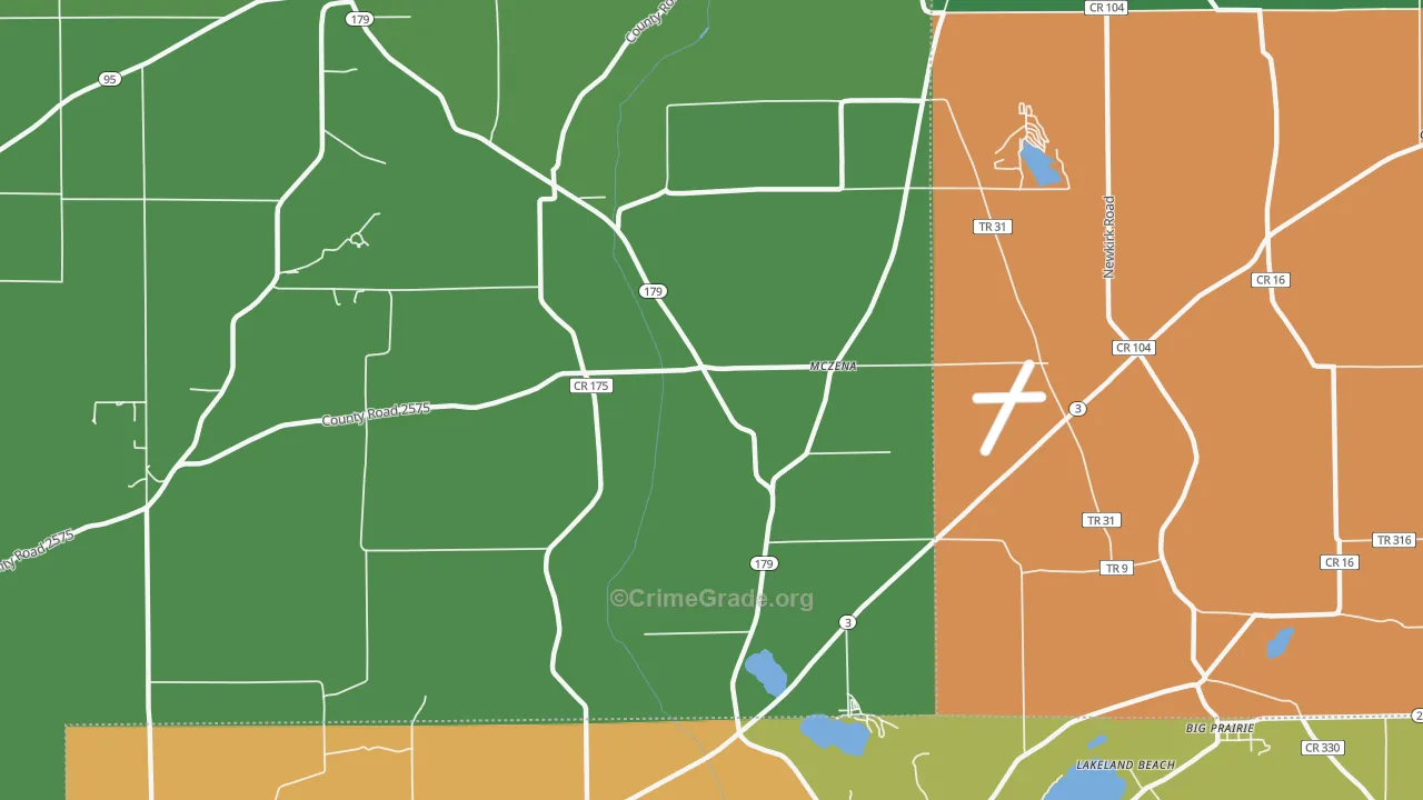 McZena, OH Map of Assault Rates