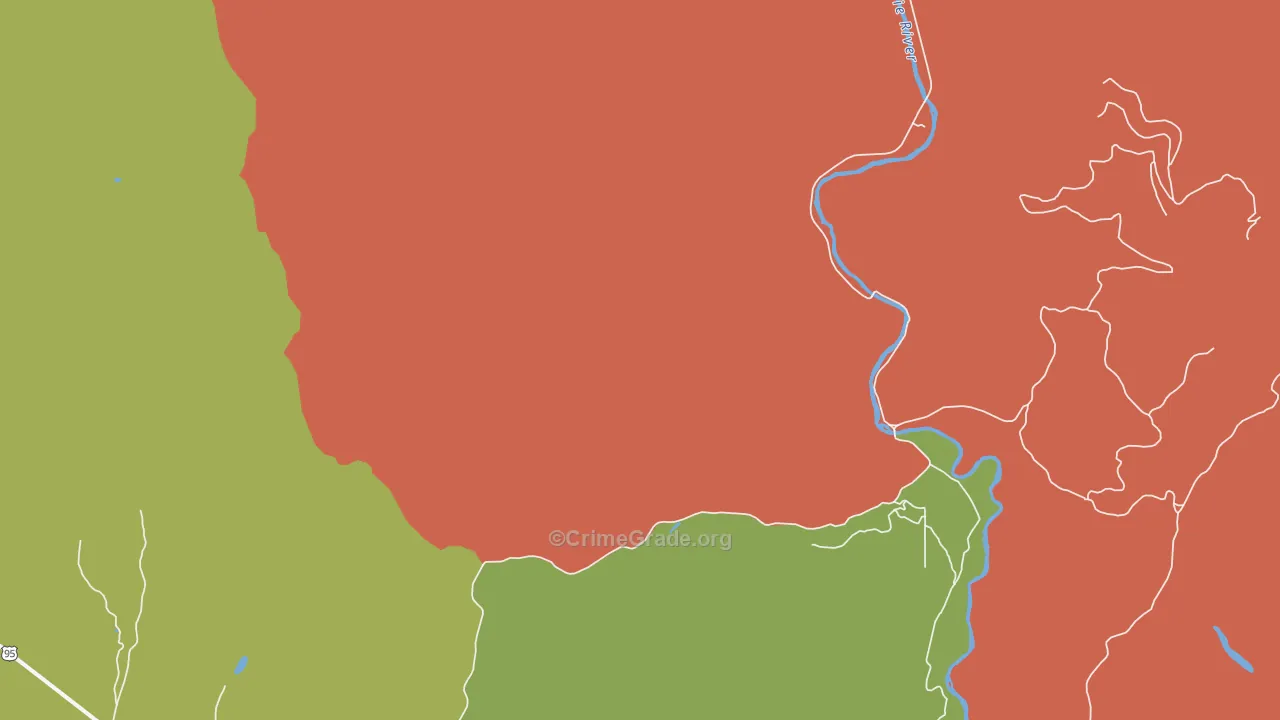 Meadow Creek, ID Map of Assault Rates