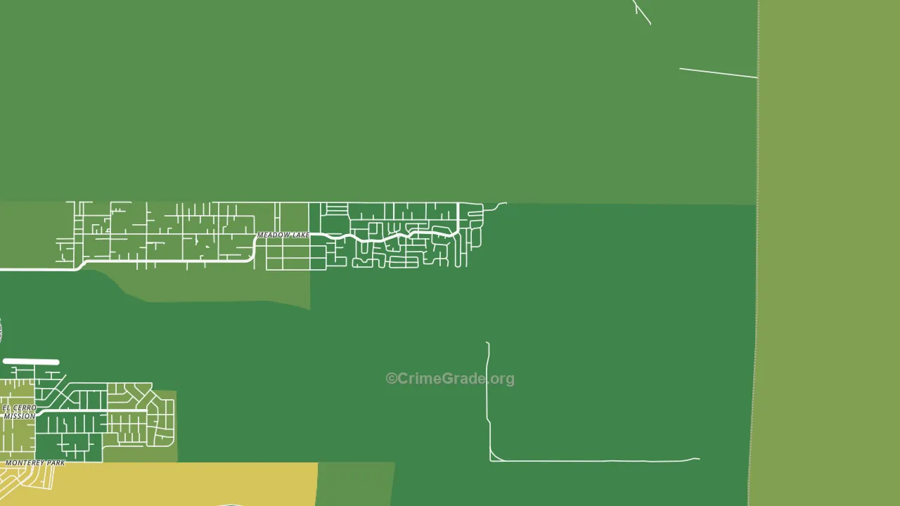 Meadow Lake, NM Map of Assault Rates
