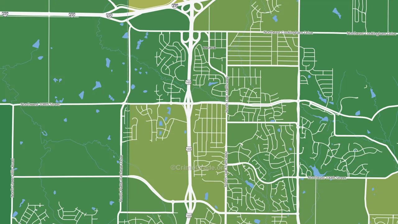 Meadowbrook Heights, Kansas City, MO Map of Assault Rates