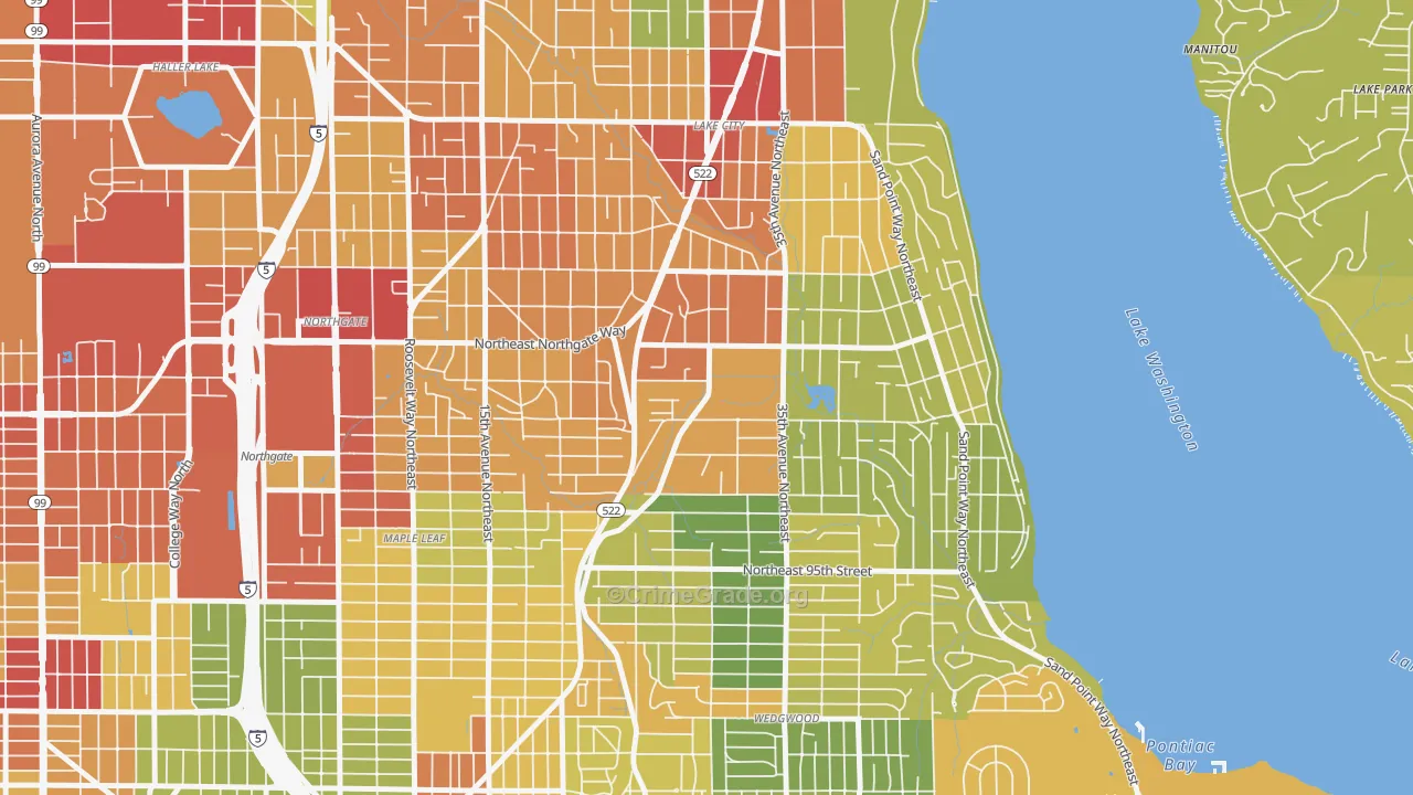 Meadowbrook, Seattle, WA Map of Assault Rates