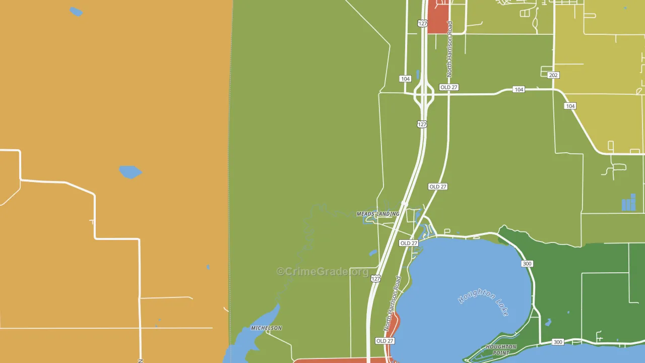 Meads Landing, MI Map of Assault Rates