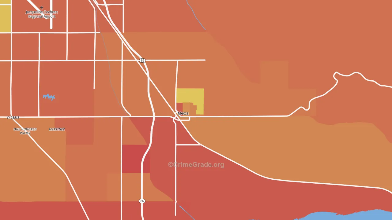 Mecca, CA Map of Assault Rates