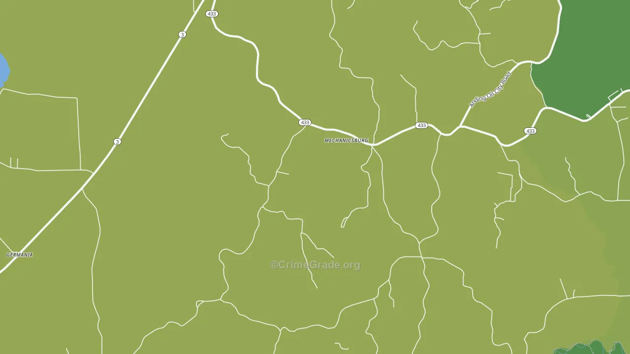 Mechanicsburg, MS Map of Assault Rates