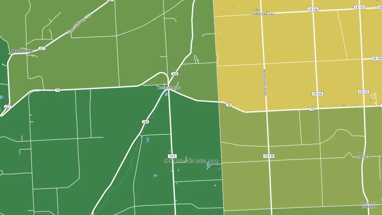 Mecklenburg, NY Map of Assault Rates