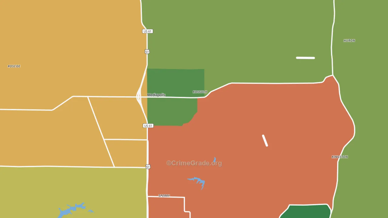 Mediapolis, IA Map of Assault Rates
