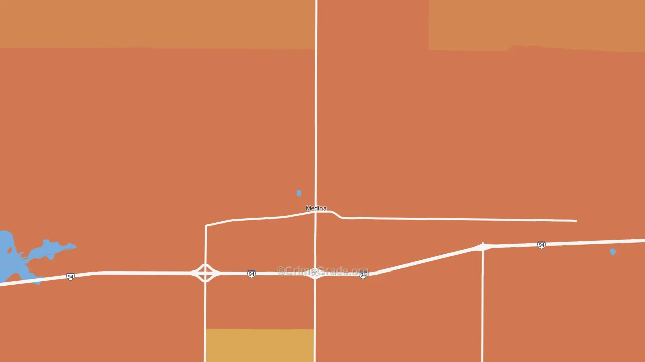 Medina, ND Map of Assault Rates