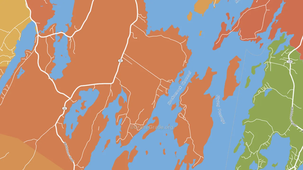 Medomak, ME Map of Assault Rates