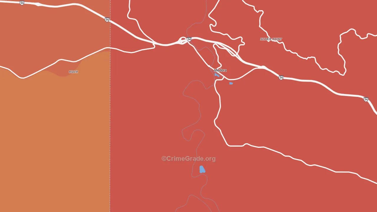 Medora, ND Map of Assault Rates