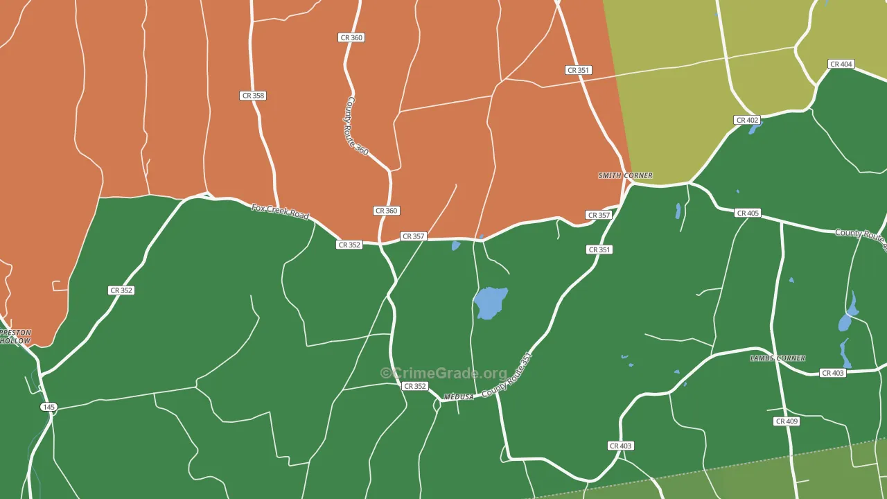 Medusa, NY Map of Assault Rates