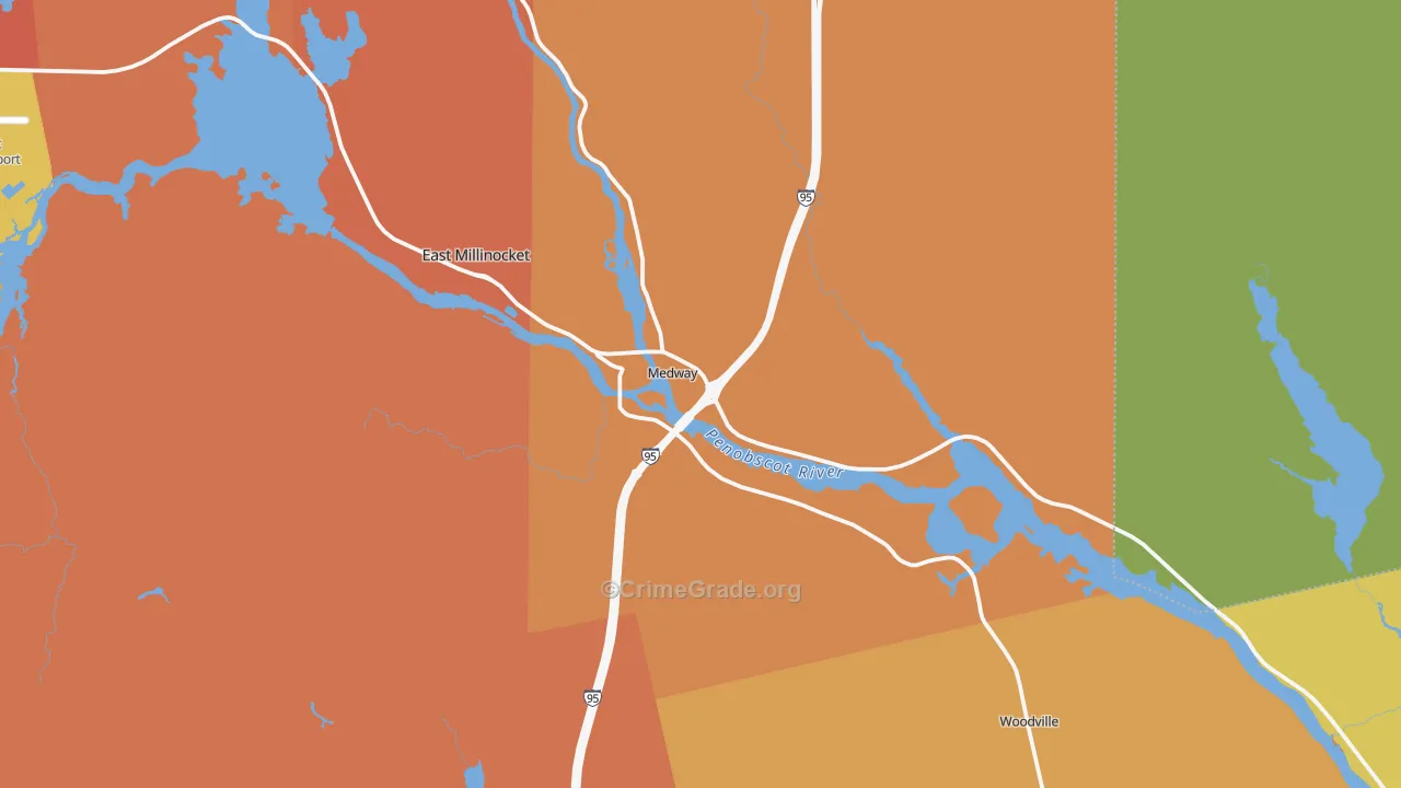 Medway, ME Map of Assault Rates