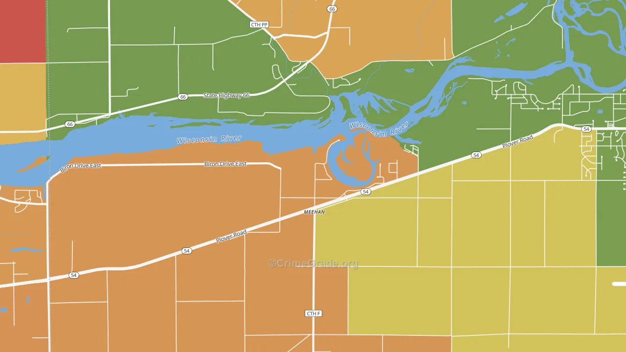 Meehan, WI Map of Assault Rates