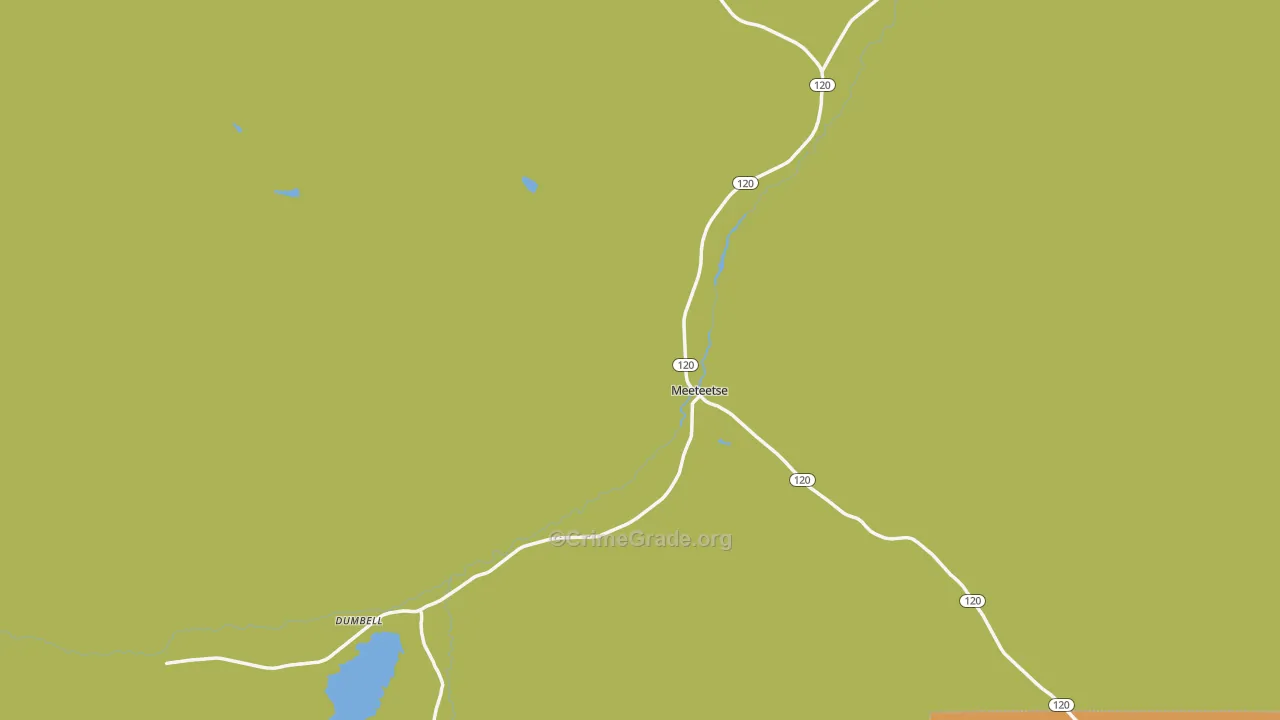 Meeteetse, WY Map of Assault Rates