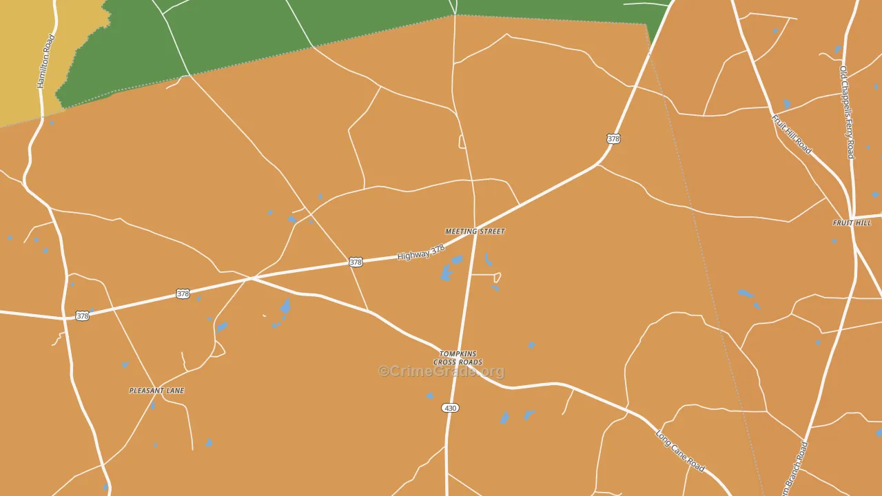 Meeting Street, SC Map of Assault Rates