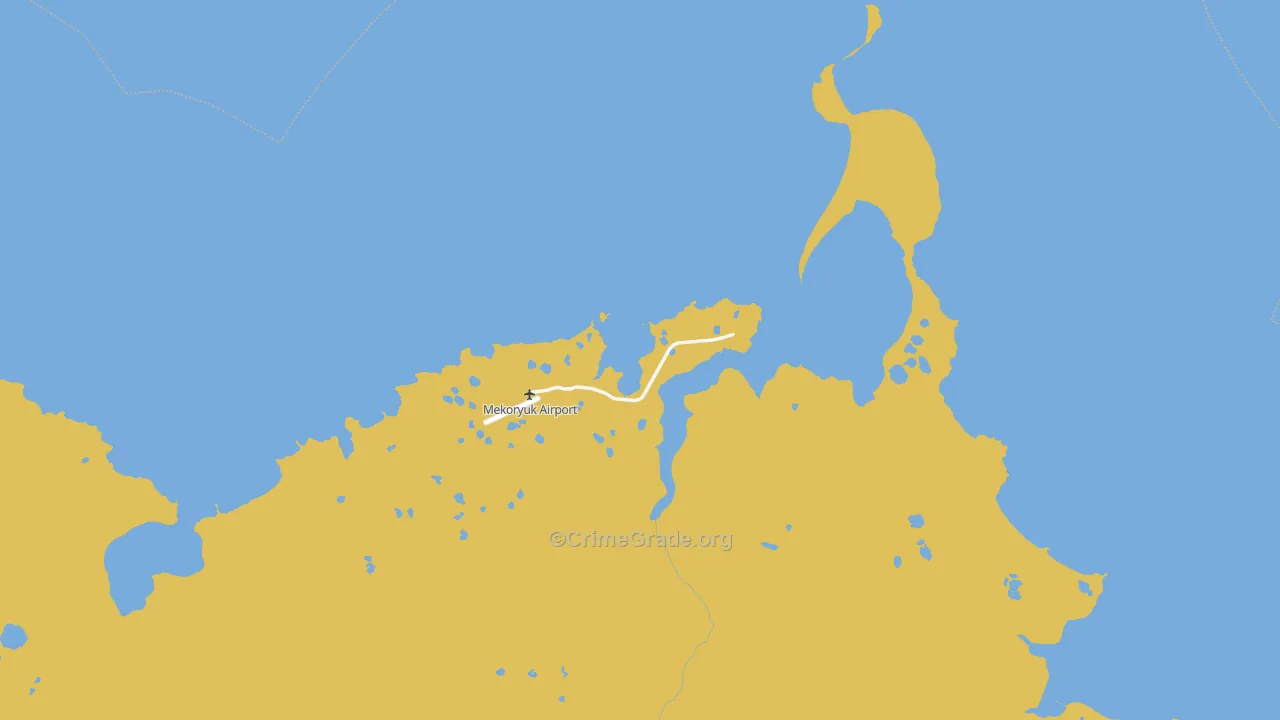 Mekoryuk, AK Map of Assault Rates