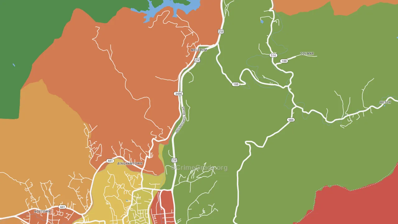 Meldrum, KY Map of Assault Rates