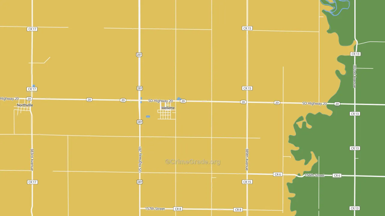 Mellette, SD Map of Assault Rates