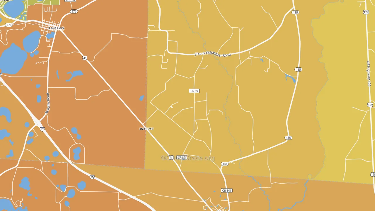 Melrose, GA Map of Assault Rates