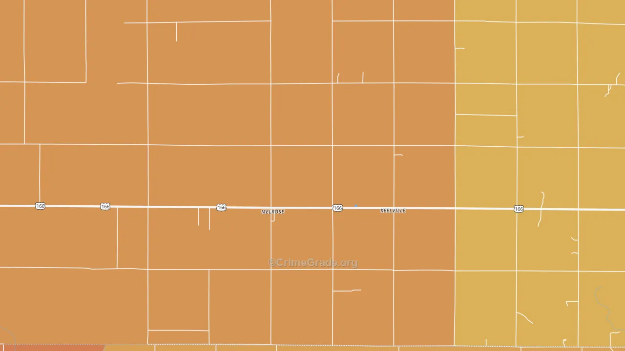 Melrose, KS Map of Assault Rates