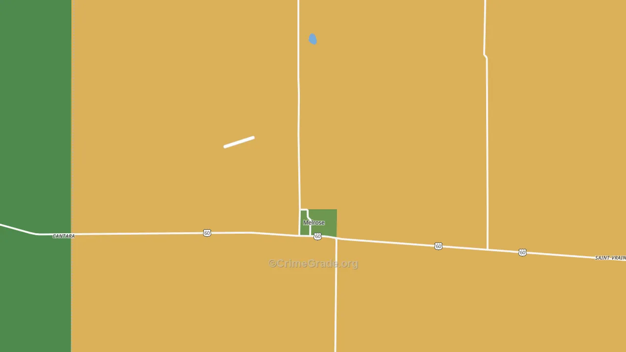 Melrose, NM Map of Assault Rates