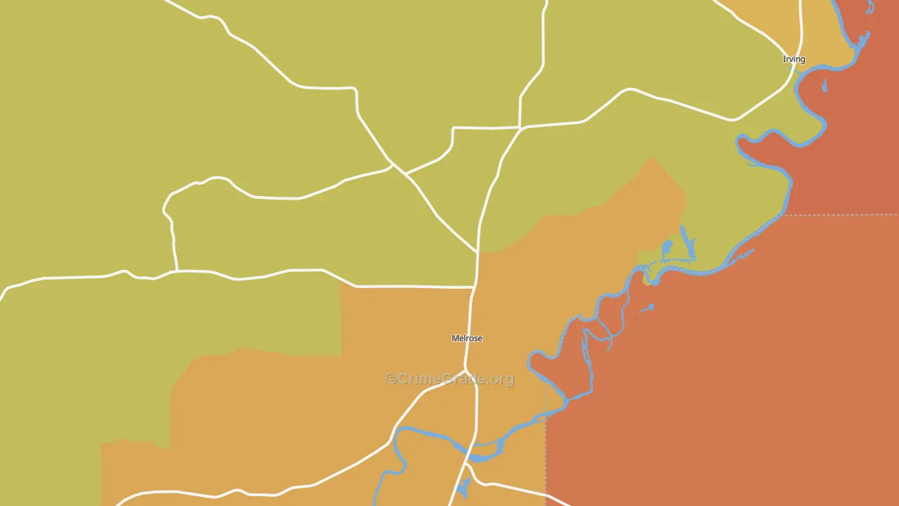 Melrose, WI Map of Assault Rates