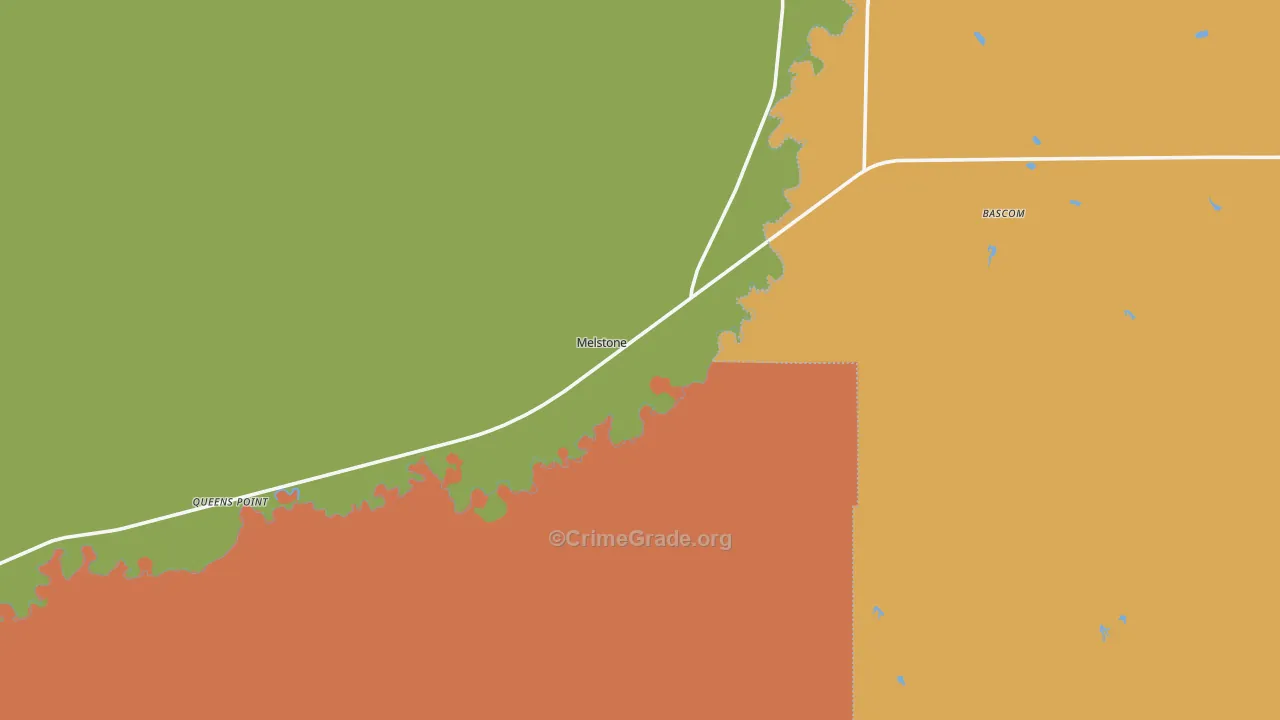 Melstone, MT Map of Assault Rates