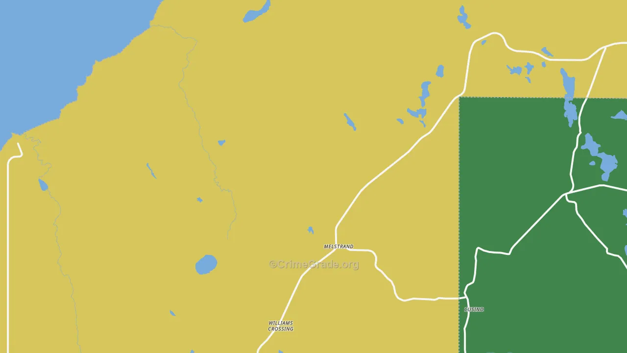 Melstrand, MI Map of Assault Rates