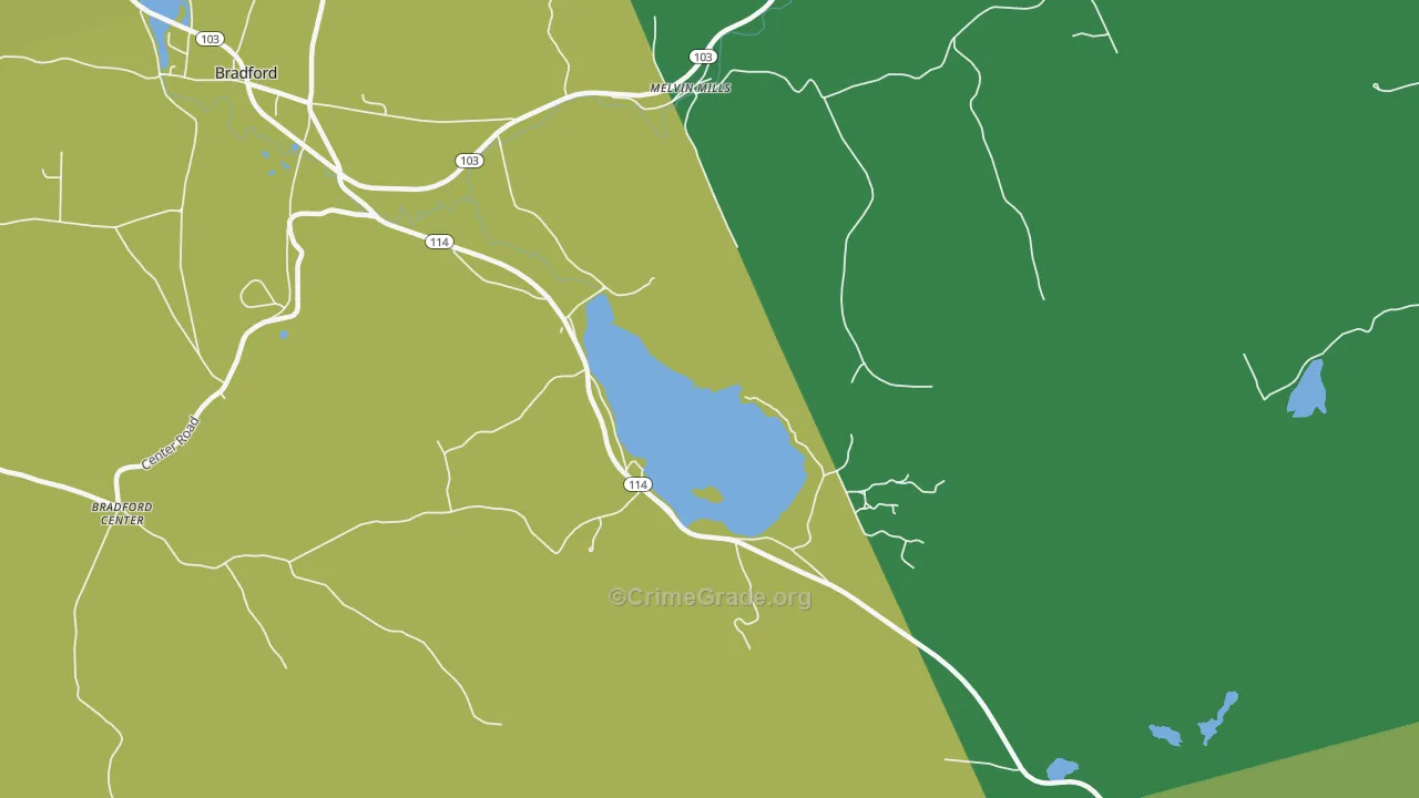 Melvin Mills, NH Map of Assault Rates