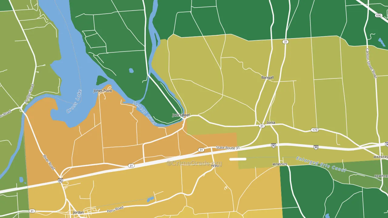 Memphis, NY Map of Assault Rates