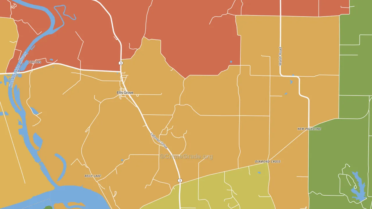 Menard, IL Map of Assault Rates