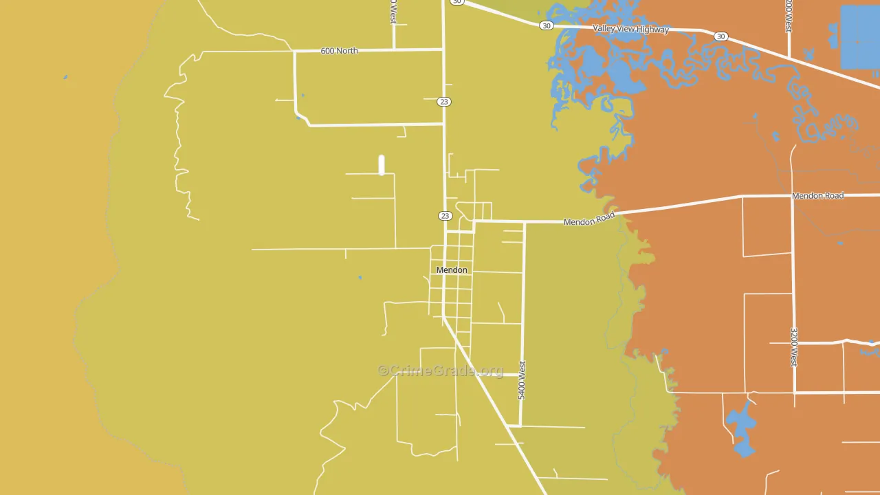 Mendon, UT Map of Assault Rates