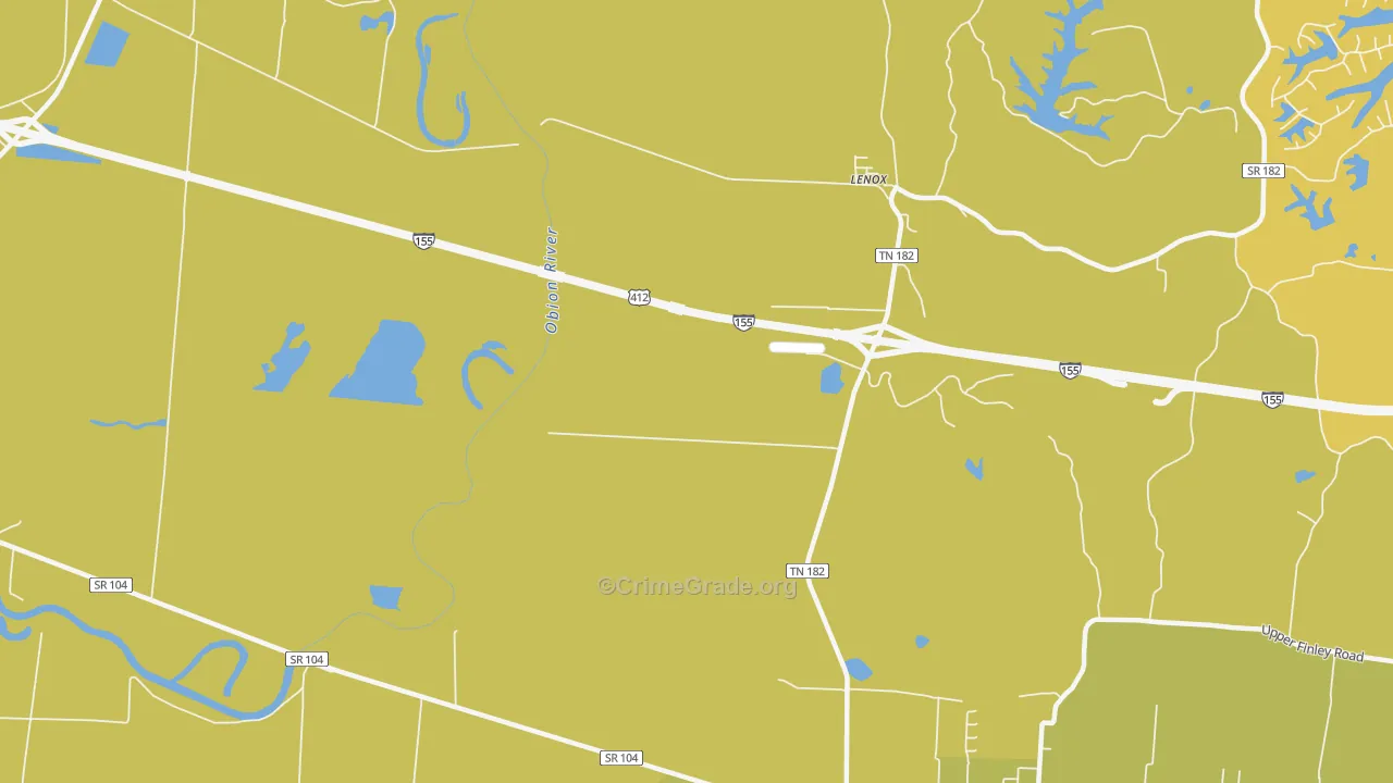 Mengelwood, TN Map of Assault Rates