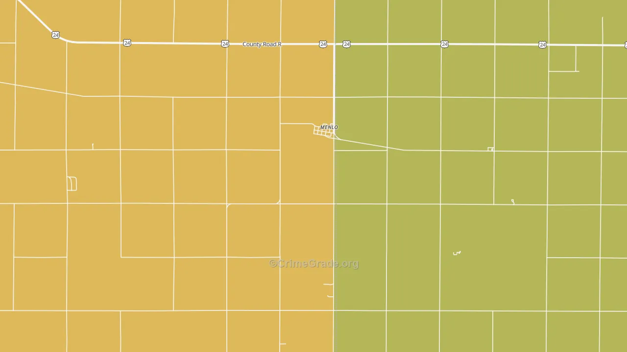 Menlo, KS Map of Assault Rates
