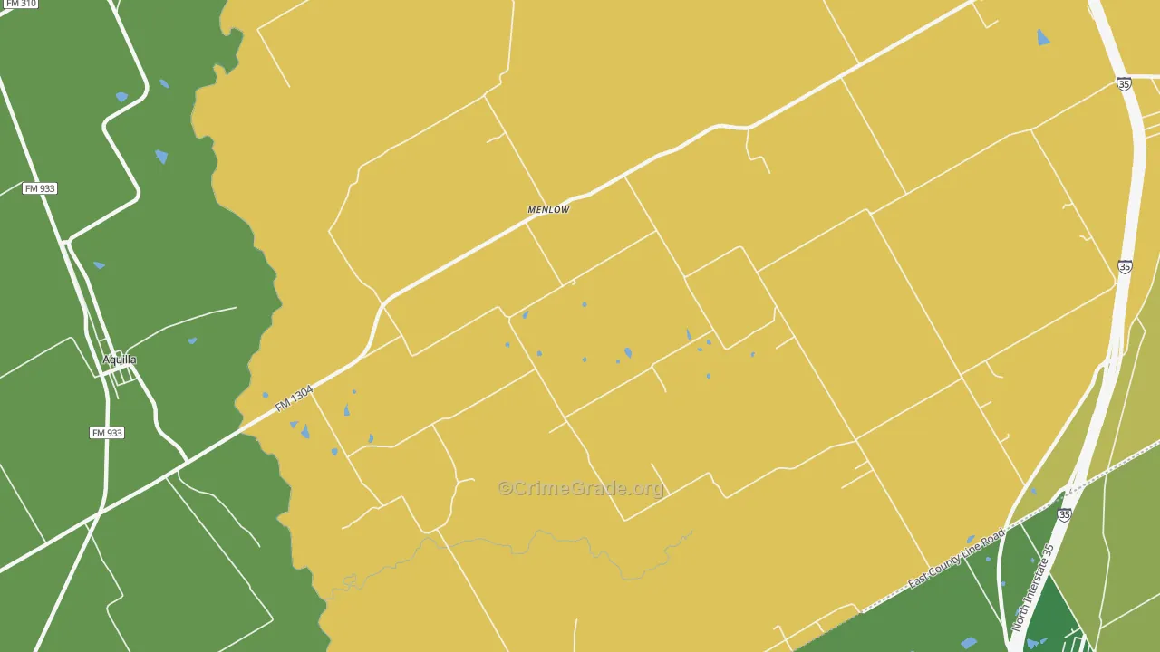 Menlow, TX Map of Assault Rates
