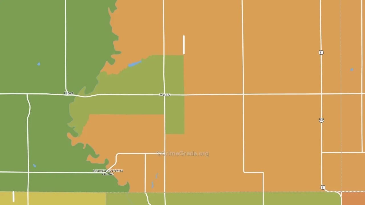 Menno, SD Map of Assault Rates