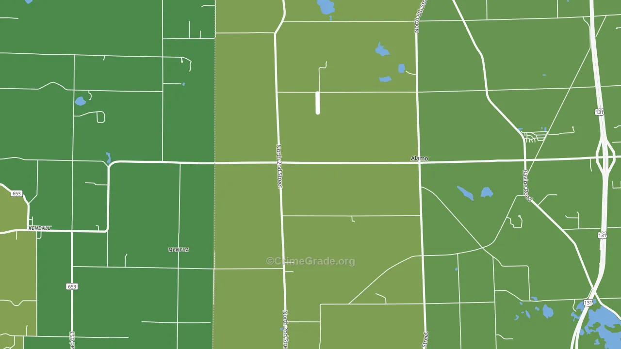 Mentha, MI Map of Assault Rates