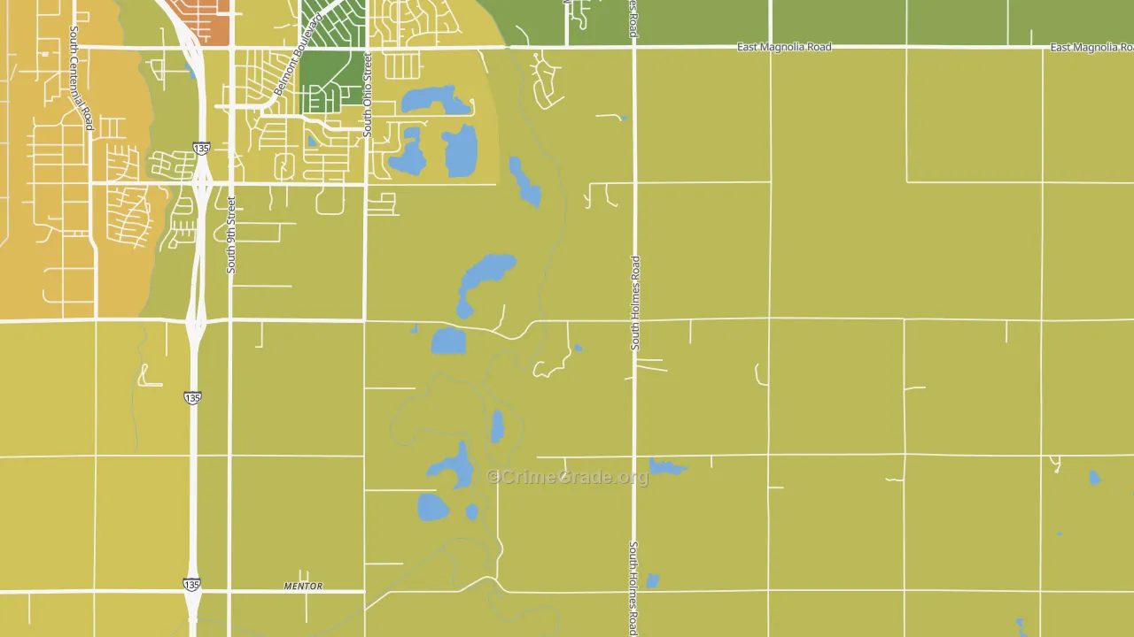 Mentor, KS Map of Assault Rates
