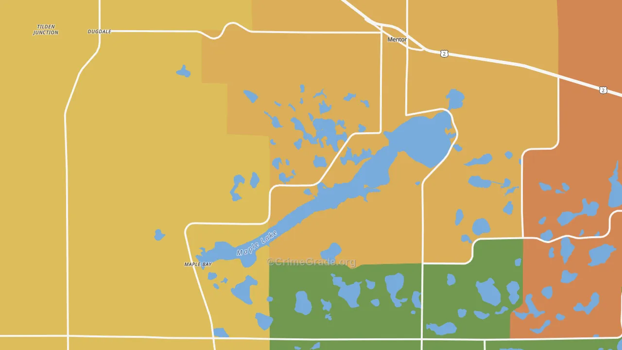 Mentor, MN Map of Assault Rates