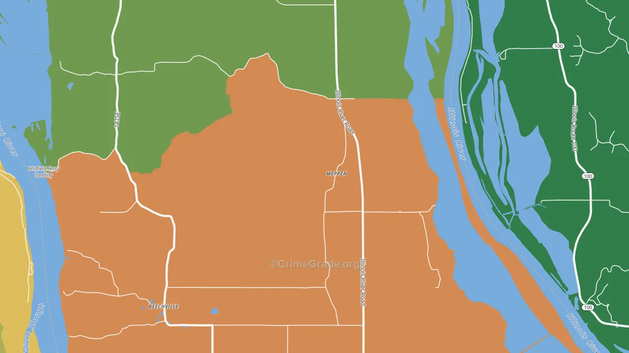 Meppen, IL Map of Assault Rates